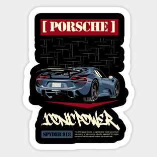Vintage Porsche 918 Sticker